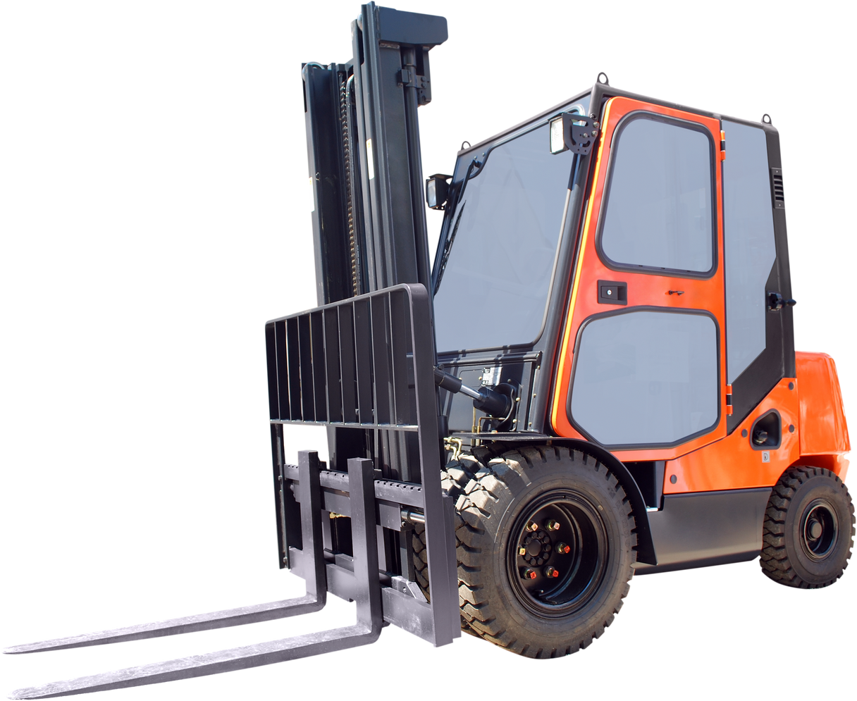 Orange Fork Lift
